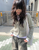 Heri V Ribbed Knit Cardigan