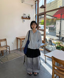 Hamens Washing Denim Wide Pants