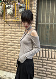 SCARF LONG SLEEVE TOP