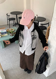 Feall size cotton long sleeve shirt - long ver.