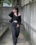 Center Hood Crop Cardigan