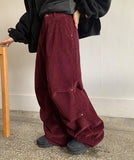Dommel corduroy rivet parachute pants