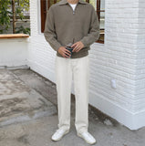 Abel collar half-zip knit