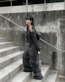Kanti Wide Cut Washing Denim Pants