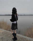 Kenzie Back Slit Bolero Strap Knit