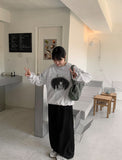 Yoniko Cat Printed Sweatshirt