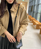 Bilotte Suede Blouson Zip-Up Jumper