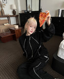 LETTERING PIPING TRACK ZIP-UP