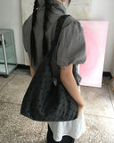 Somni Dot Lace Ribbon Big Shoulder Bag