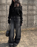 Tsuri Wide Long Denim Pants