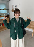 Gakoi Brushed Check Hood Over Shirt
