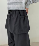 Volant Nylon Cargo Skirt Pants