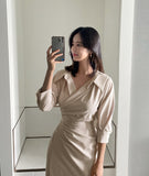 Vinta Collar Shirring One Piece