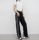 Amua Crop String Half Zip-Up