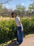 Earmin Star Patch Crop Short Sleeve Tee