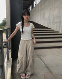 Petty Big Cargo Two Buckle Wide Pants