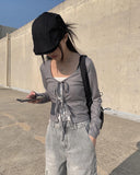 Puki Ribbon Bolero Cardigan