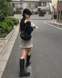 Abyss Washing Denim Mini Skirt