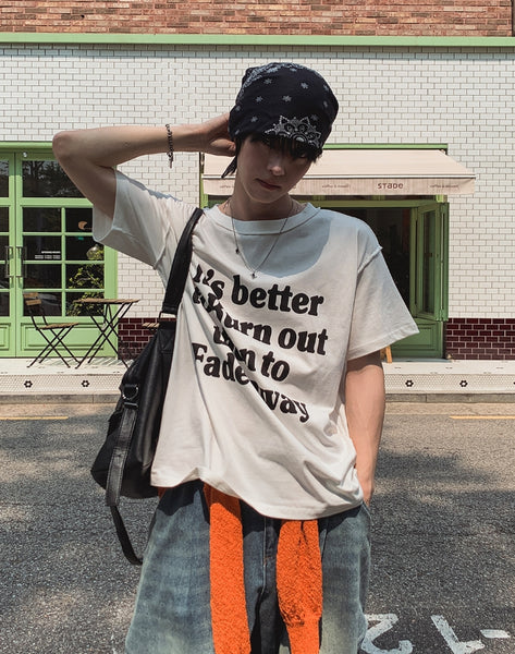 【2plan】Butter printing short sleeve t-shirt 2plan (ツープラン) - バタープリント半袖Tシャツ / Butter