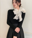 Subiz Satin Tie Ribbon Knit