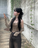 Hako Sand Washing Pintuck Wide Pants