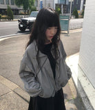Hidden Shirring Windbreaker String Jacket