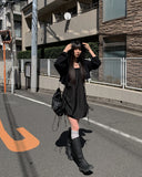 Alter Nylon Shirring Layered One Piece