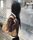 Pomu Croissant Cut Leather Hobo Shoulder Bag