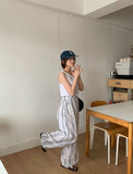 Hoch Summer Stripe Wrap Skirt Pants