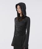 Hooded High Neck Long Sleeve