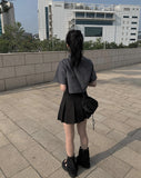 Sou pleats mini skirt