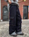 Abe Raw Stitch Cargo Denim Pants