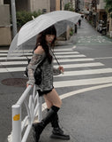 Reese Net Strap Slit Knit