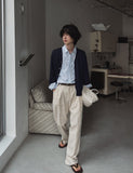 Ablik three tuck linen slacks