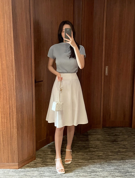 【I AM MARI】Jerry Flare Span Midi Skirt I AM MARI (アイアムマリ) - ジェリーフレアスパンミディ