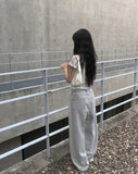Komi Light Blue Wide Damage Denim Pants