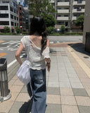 Amyu Summer Denim Wide Pants