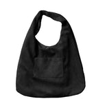 Reversible Leopard Suede Shoulder Bag