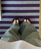 Elko Color Pigment Washing Wide Cotton Pants