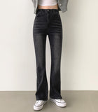 4 Seasons Banding Long Boot Cut Color Denim Pants