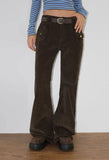 POCKET CORDUROY BOOTCUT PANTS