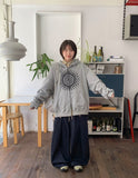Hobeni Sun Printing Over Two Way Hood Zip-Up