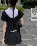 Quni Frill Bolero Strap Cardigan