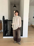 Dopto Washing Pintuck Wide Corduroy Pants