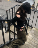 Hoku Pintuck Low Cargo Pants