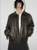 SHEEN LEATHER JUMPER