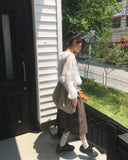 Soan Stripe Patch Big Shoulder Bag