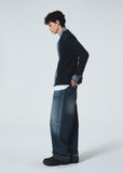 24SS★DART BRUSH WIDE DENIM PANTS