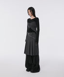 Pleats Midi Skirt