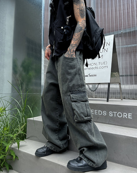 【2plan】Blessing half cargo pants 